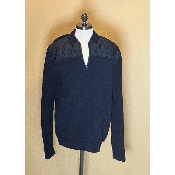 Bugatchi Navy quarter zip - Picture 1 of 8